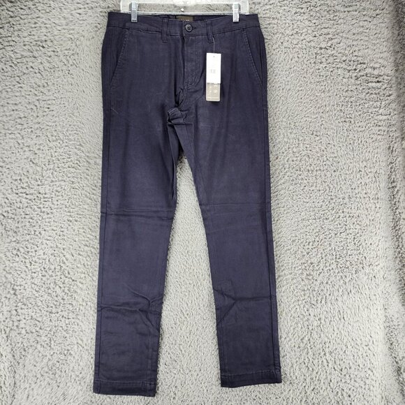 Jachs Pants Mens 31x34 Blue Stretch Mid Rise Straight Fit Slim Straight Leg *NWT